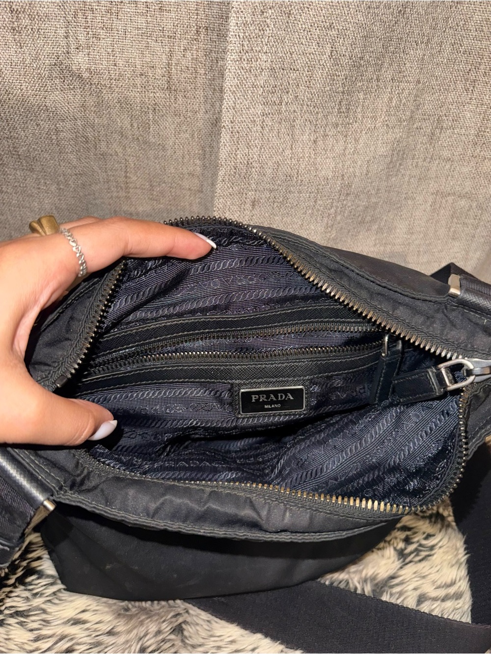Prada Black Nylon Messenger Crossbody Bag - Picture 5 of 5